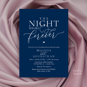 The Night Before Forever Romantic Rehearsal Dinner Invitation