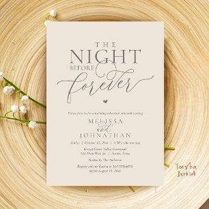 The Night Before Forever Romantic Rehearsal Dinner Invitation
