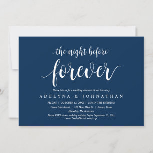 The Night Before Forever, Wedding Rehearsal Dinner Invitation