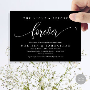 The Night Before Forever, Wedding Rehearsal Dinner Invitation