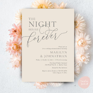 The Night Before Forever, Wedding Rehearsal Dinner Invitation