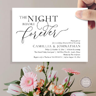 The Night Before Forever, Wedding Rehearsal Dinner Invitation