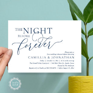 The Night Before Forever, Wedding Rehearsal Dinner Invitation