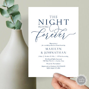 The Night Before Forever, Wedding Rehearsal Dinner Invitation