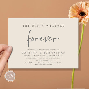 The Night Before Forever, Wedding Rehearsal Dinner Invitation