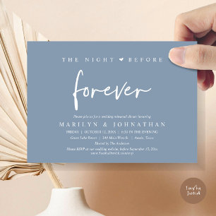 The Night Before Forever, Wedding Rehearsal Dinner Invitation