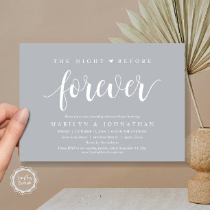 The Night Before Forever, Wedding Rehearsal Dinner Invitation