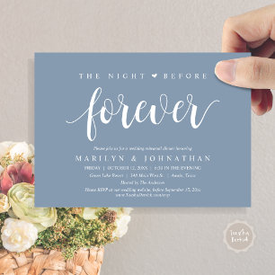 The Night Before Forever, Wedding Rehearsal Dinner Invitation