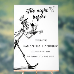 The Night Before Funny Welcome Sign