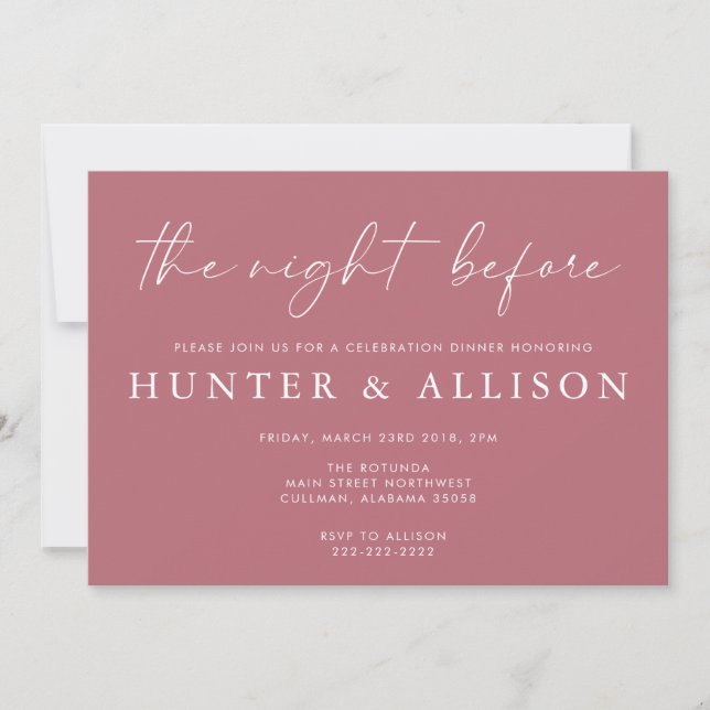 The Night Before | Invitation (Front)