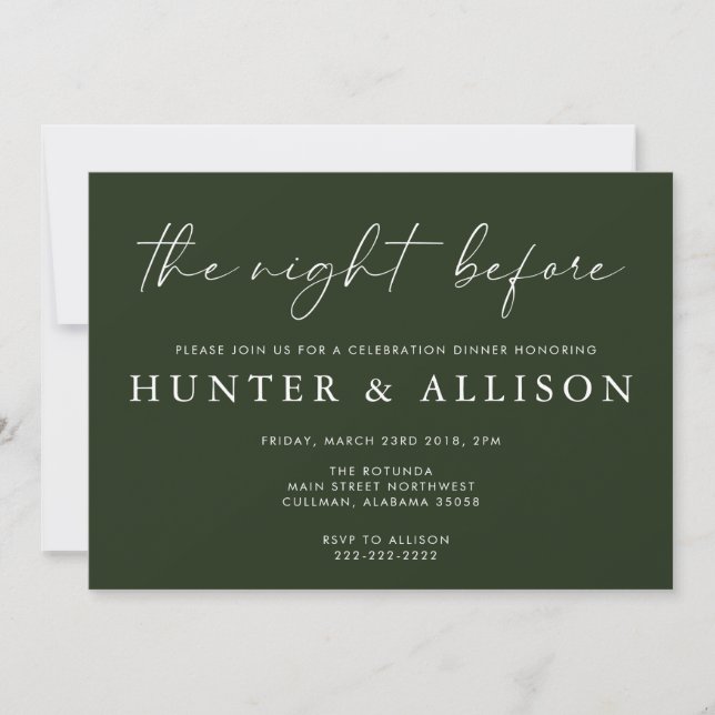 The Night Before | Invitation (Front)