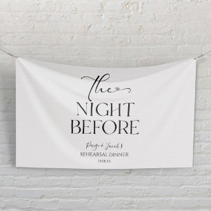 The Night Before Minimal Wedding Rehearsal Dinner Banner