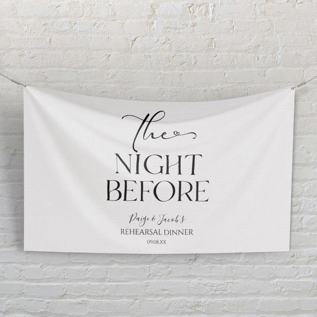 The Night Before Minimal Wedding Rehearsal Dinner Banner (Creator Uploaded)
