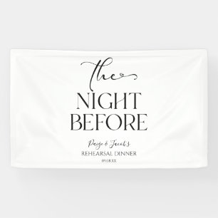 The Night Before Minimal Wedding Rehearsal Dinner Banner