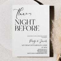 The Night Before Minimal Wedding Rehearsal Dinner