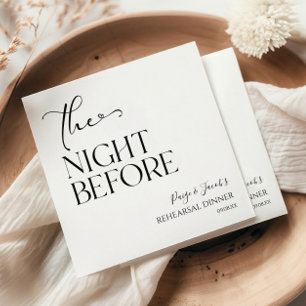 The Night Before Minimal Wedding Rehearsal Dinner Napkin