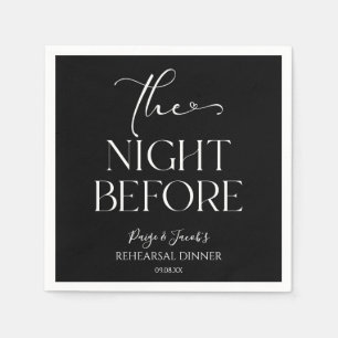 The Night Before Minimal Wedding Rehearsal Dinner Napkin
