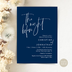 The Night Before, Modern Casual Rehearsal Dinner Invitation