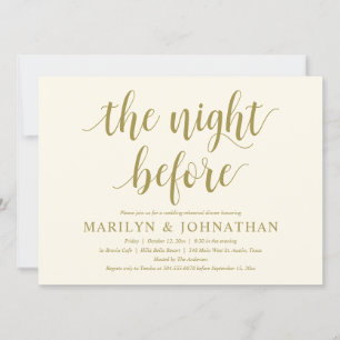 The Night Before, Modern Wedding Rehearsal Dinner Invitation