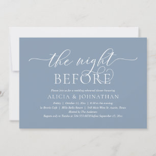 The Night Before, Modern Wedding Rehearsal Dinner Invitation