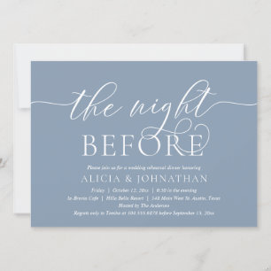 The Night Before, Modern Wedding Rehearsal Dinner Invitation