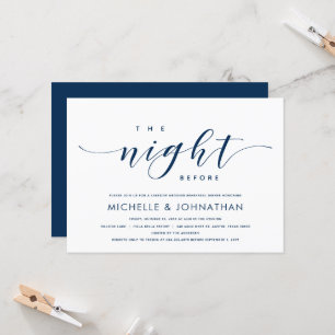 The Night Before, Modern Wedding Rehearsal Dinner Invitation