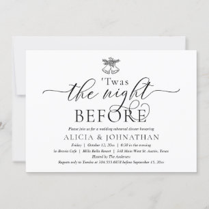 The Night Before, Modern Wedding Rehearsal Dinner Invitation