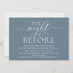 The Night Before, Modern Wedding Rehearsal Dinner  Invitation