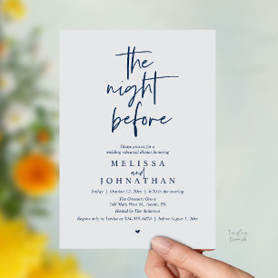 The night before, Modern Wedding Rehearsal Dinner Invitation