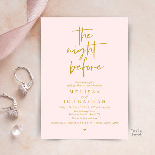 The night before, Modern Wedding Rehearsal Dinner Invitation