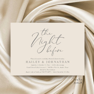 The Night Before, Modern Wedding Rehearsal Dinner Invitation
