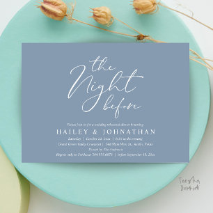 The Night Before, Modern Wedding Rehearsal Dinner Invitation