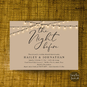 The Night Before, Modern Wedding Rehearsal Dinner Invitation