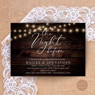 The Night Before, Modern Wedding Rehearsal Dinner Invitation