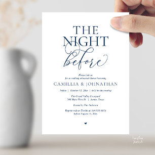 “The Night Before” Modern Wedding Rehearsal Dinner Invitation
