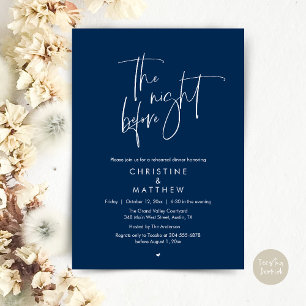 The Night Before, Modern Wedding Rehearsal Dinner Invitation