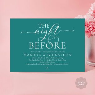 The Night Before, Modern Wedding Rehearsal Dinner Invitation