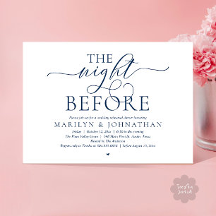 The Night Before, Modern Wedding Rehearsal Dinner Invitation