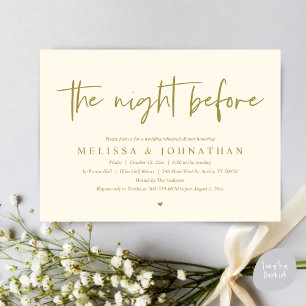 The Night Before, Modern Wedding Rehearsal Dinner Invitation
