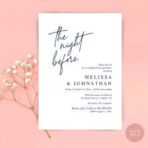 The Night Before, Modern Wedding Rehearsal Dinner Invitation