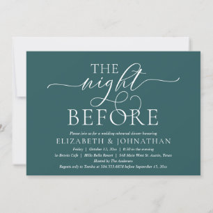 The Night Before, Modern Wedding Rehearsal Dinner Invitation