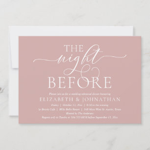 The Night Before, Modern Wedding Rehearsal Dinner Invitation
