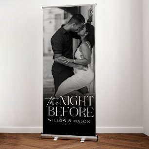 The Night Before Modern Wedding Rehearsal Welcome Retractable Banner