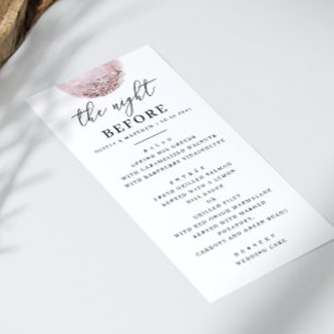 The night before. Mystical moon rehearsal dinner Menu