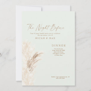 The Night Before Pampas Light Sage Invitation