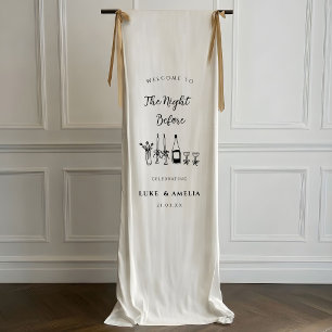 The Night Before Personalised Wedding Rehearsal Banner