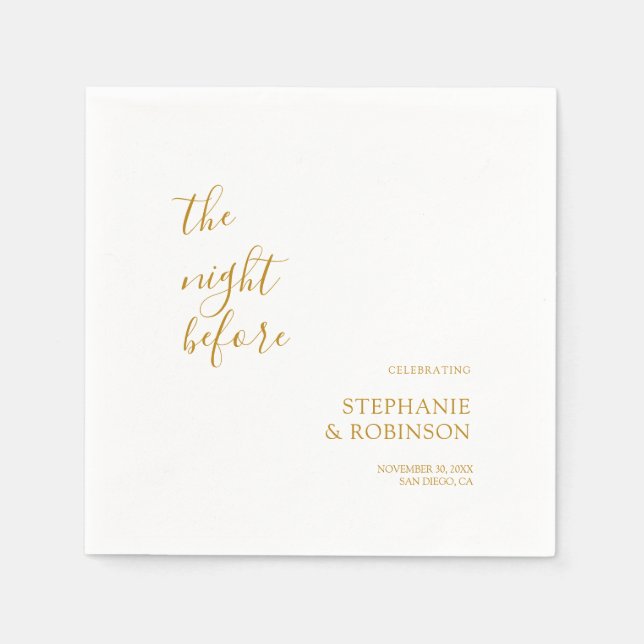 The Night Before Rehearsal Cocktail Napkin (Front)