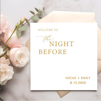 The Night Before Rehearsal Dinner Custom Napkin