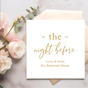 The Night Before Rehearsal Dinner Custom Napkin
