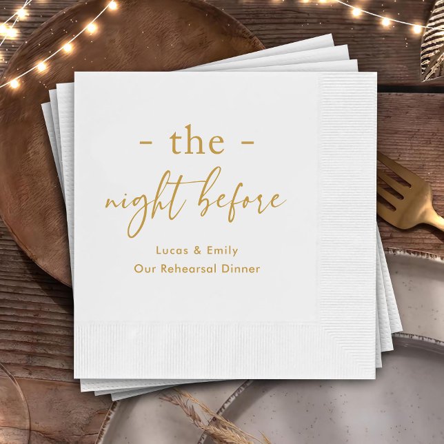 The Night Before Rehearsal Dinner Custom Napkin (Creator Uploaded)